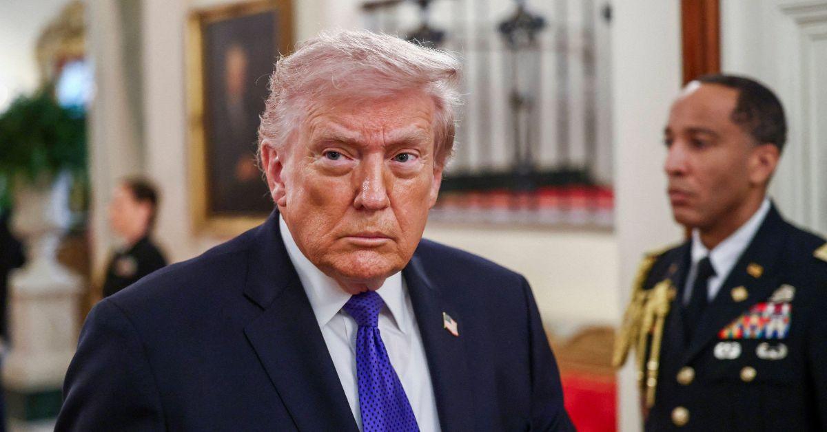Donald Trump at the Medal of Honor ceremony on March 2. 