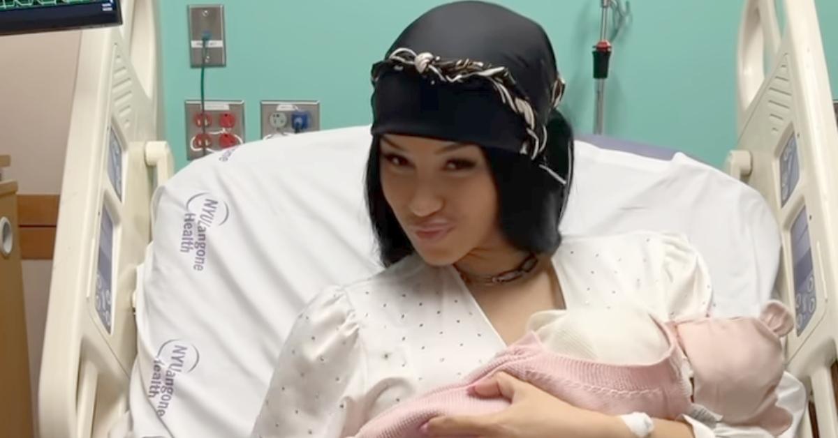 Cardi B with her baby in the hospital