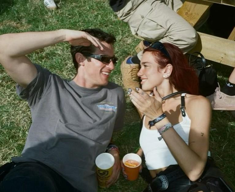 Dua Lipa and Callum Turner at a music festival together