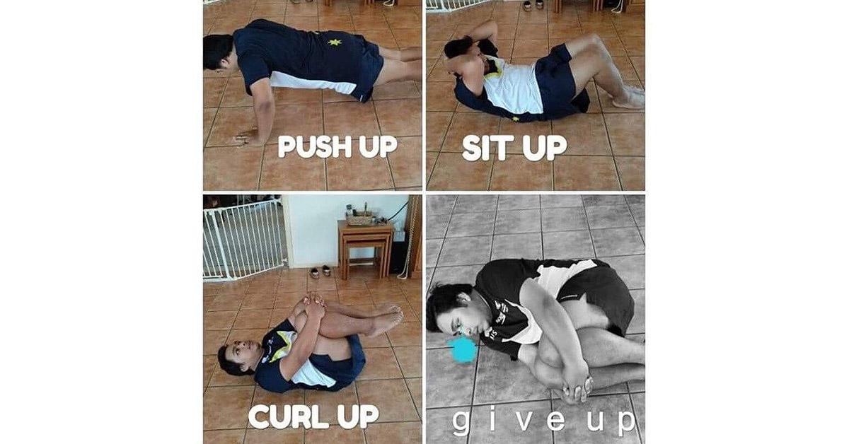 meme workout from home