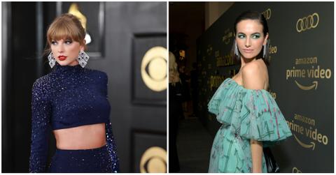 (l-r): Taylor Swift and Camilla Bell
