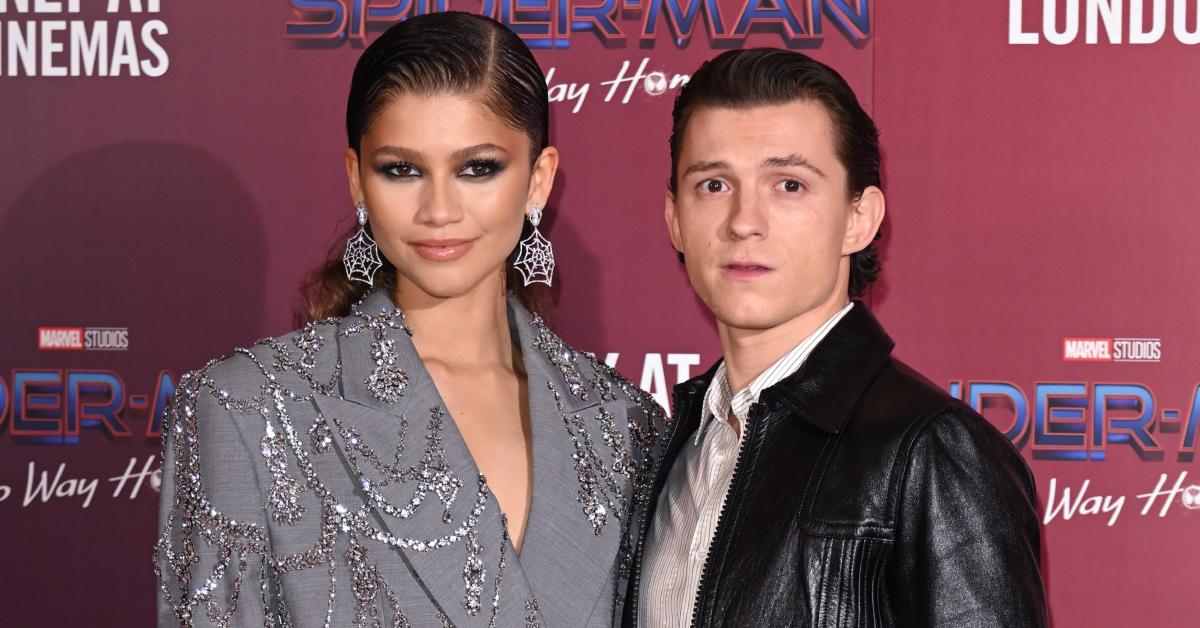 Zendaya and Tom Holland attend a photocall for "Spiderman: No Way Home" at The Old Sessions House on Dec. 5, 2021