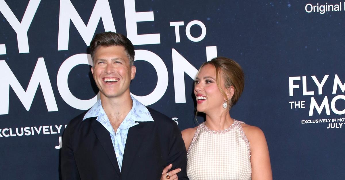 Colin Jost and Scarlett Johansson