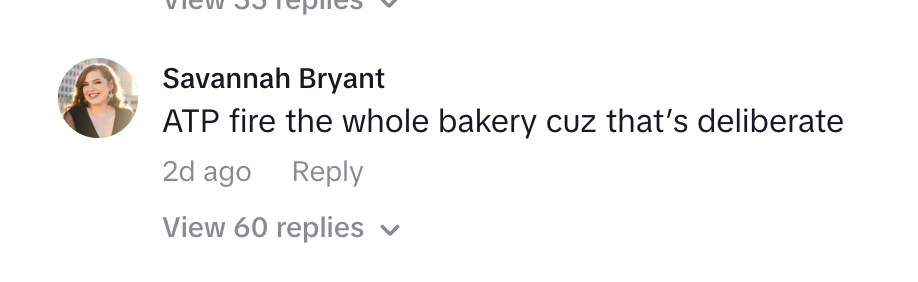 A TikTok commenter discussing Kroger's Juneteenth cakes 