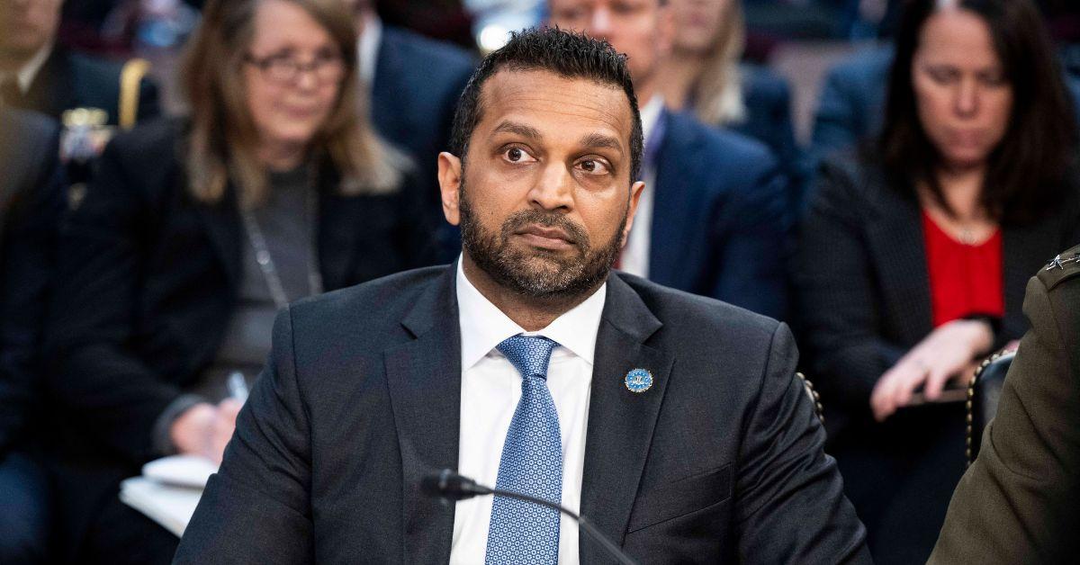 Kash Patel at a Senate Intelligence Committee Hearing. 