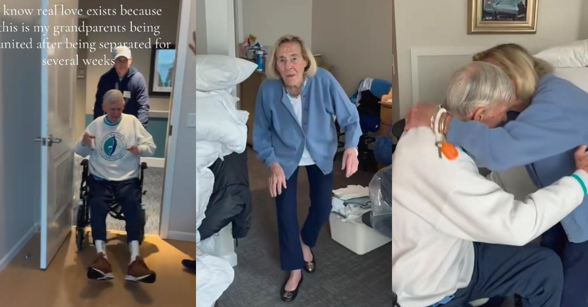 Grandprents Reunite After Several Weeks Apart, Internet Cries