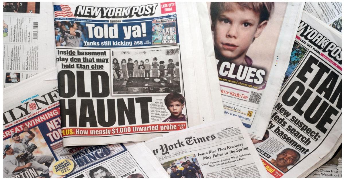 Etan Pat'z disappearance dominated the headlines.