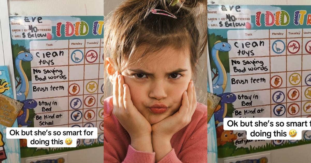 Daughter Sacrifices Bad Word Sticker Every Day on Reward Chart