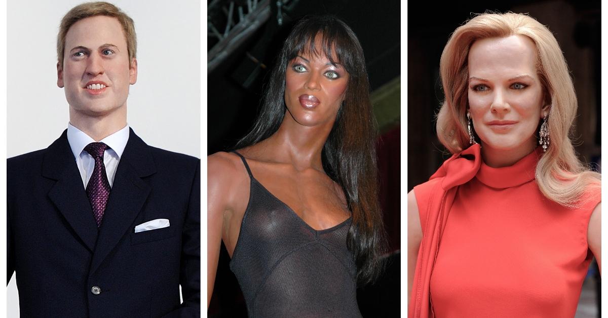 Prince William, Naomi Campbell, and Nicole Kidman wax figures