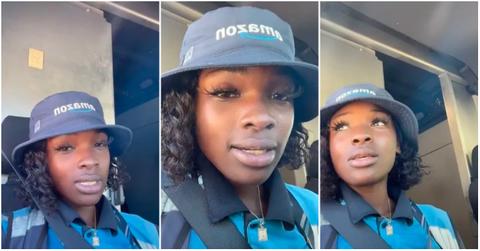 Amazon delivery driver's viral video of her asking customers why they run from her.