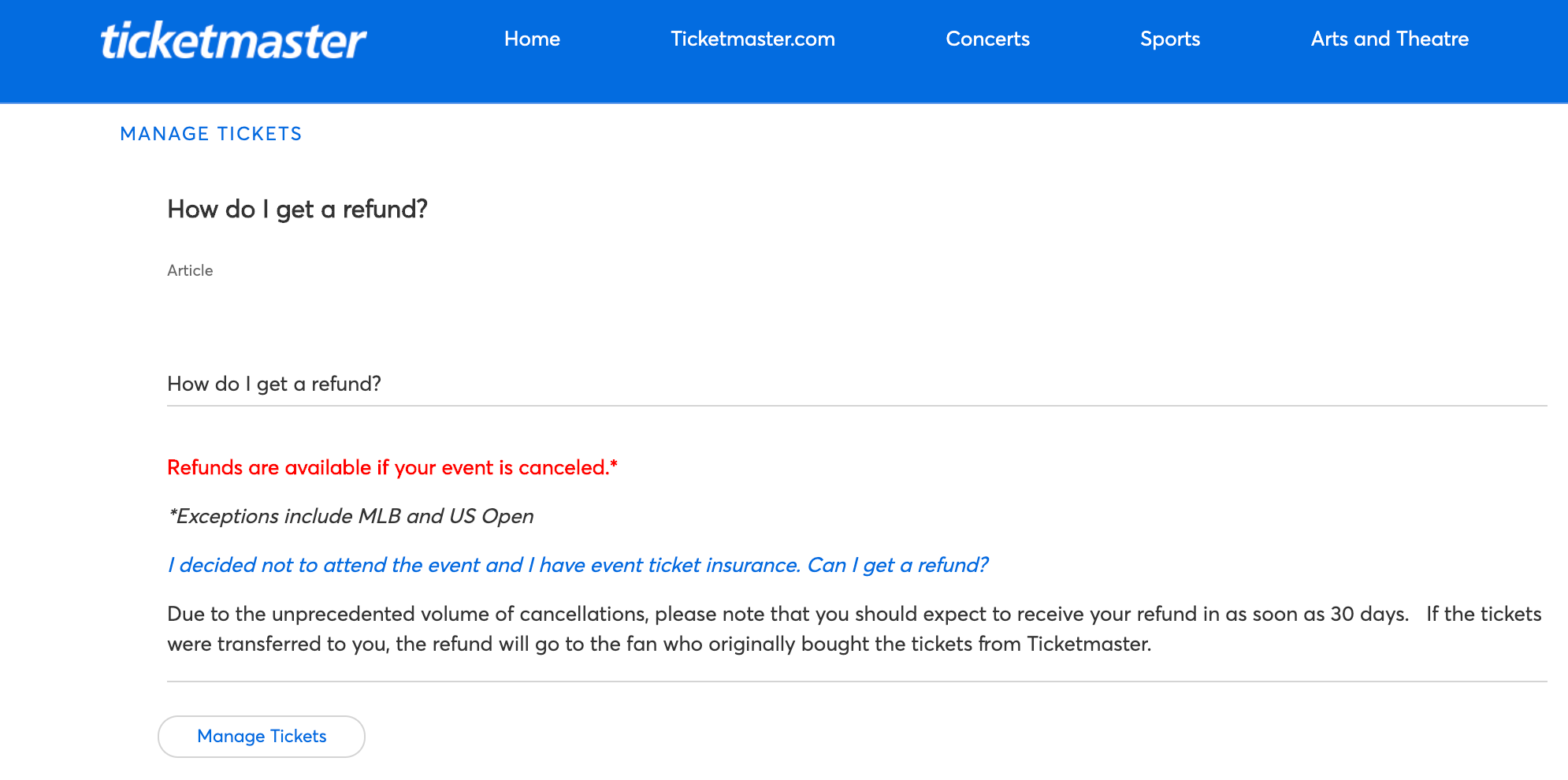 Ticketmaster's Refund Policy Was Conveniently Changed After Coronavirus Hit