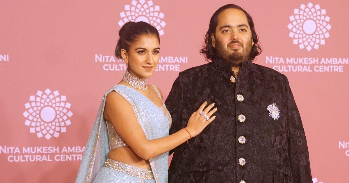 Radhika Merchant and Anant Ambani attend the launch of Nita Mukesh Ambani Cultural Centre