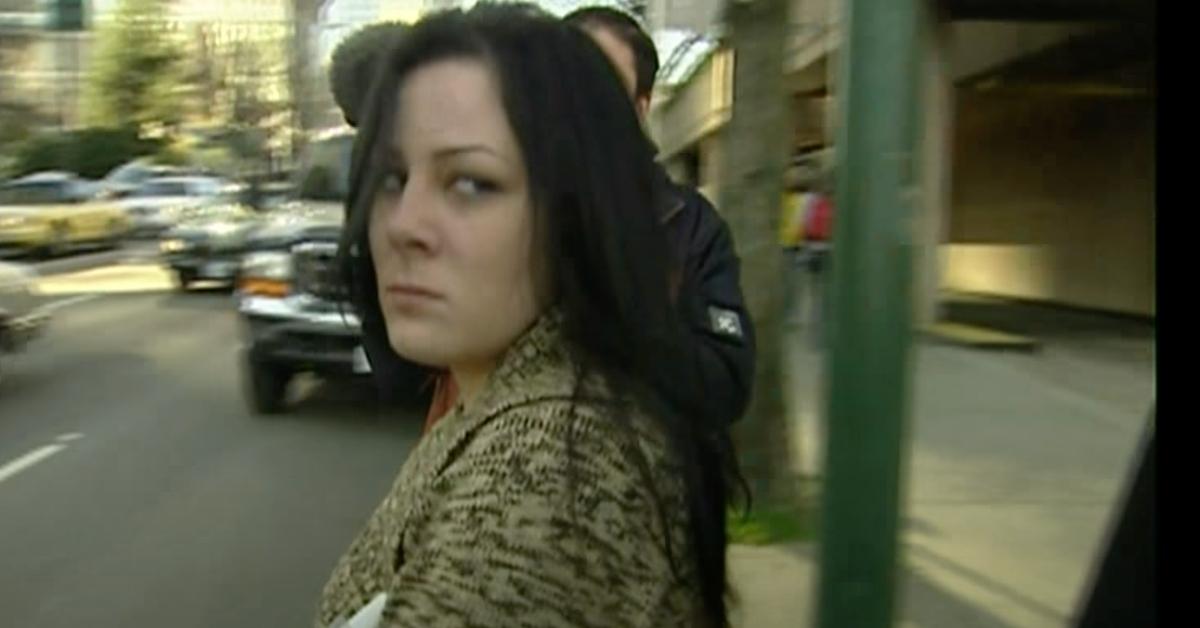 Kelly Ellard leaving court after one of her three trials