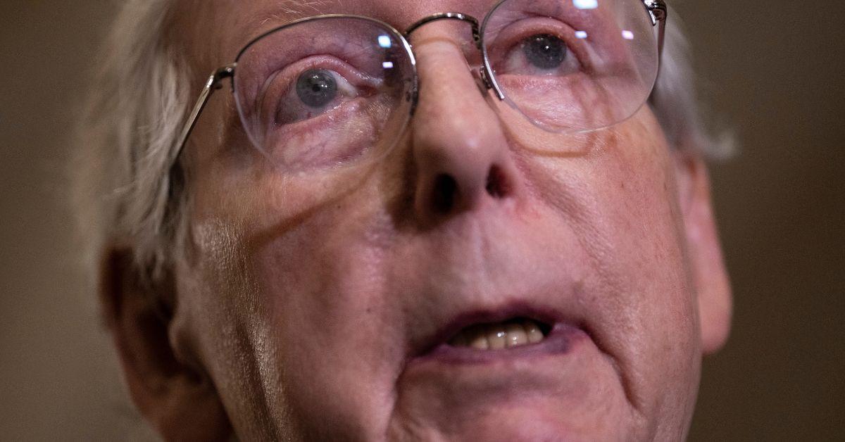 Senator Mitch McConnell's shut down at the Capitol during press conference.