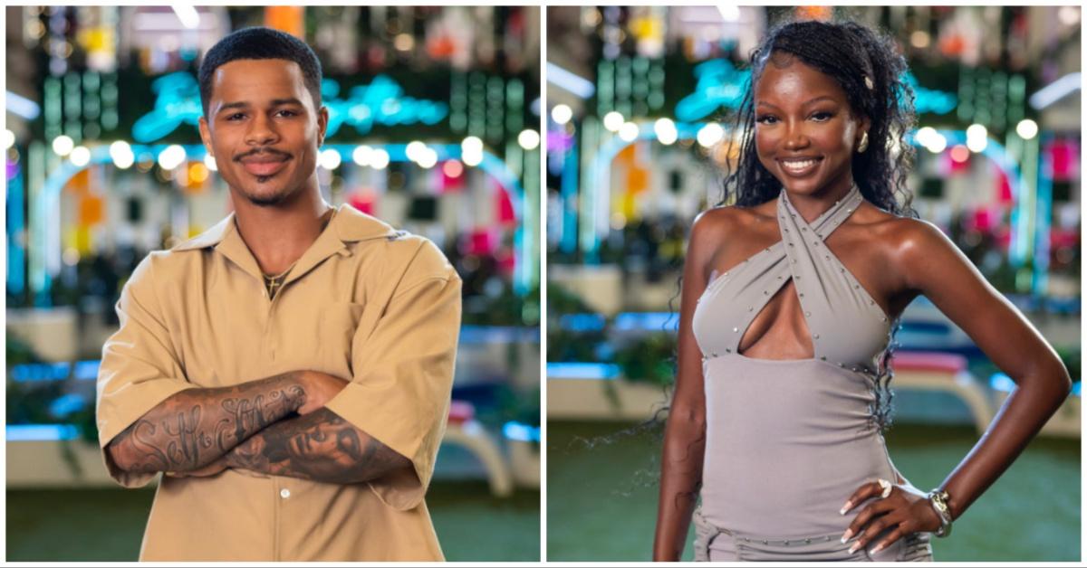 Ace and Chelley pose for the camera on "Love Island USA."