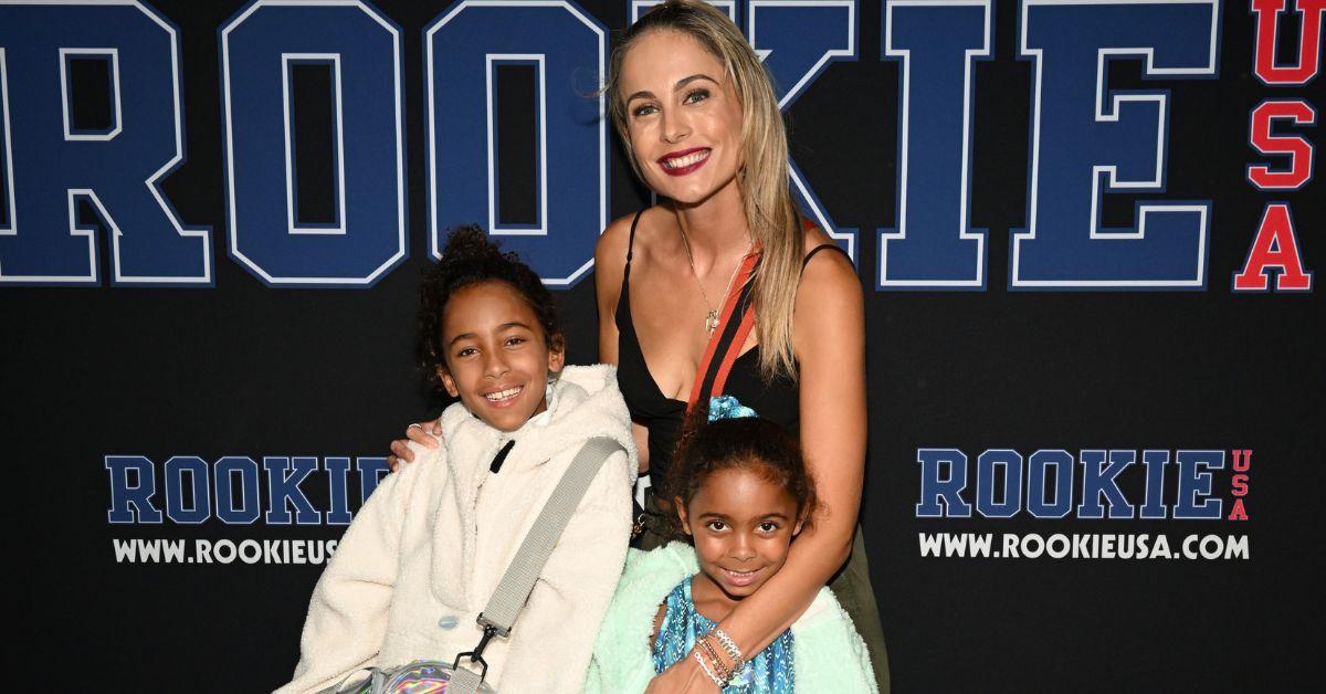 Traci Johnson with her two children at a Rookie USA event