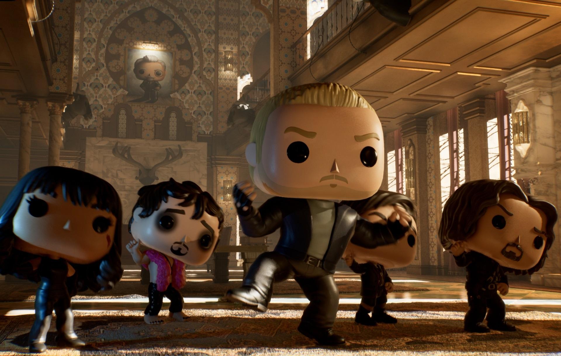'Funko Fusion' Characters from different franchises dancing together.