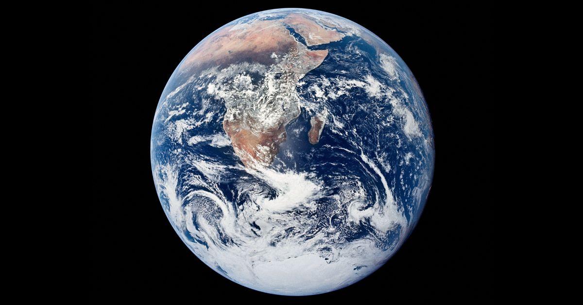 A picture of Earth from space. 