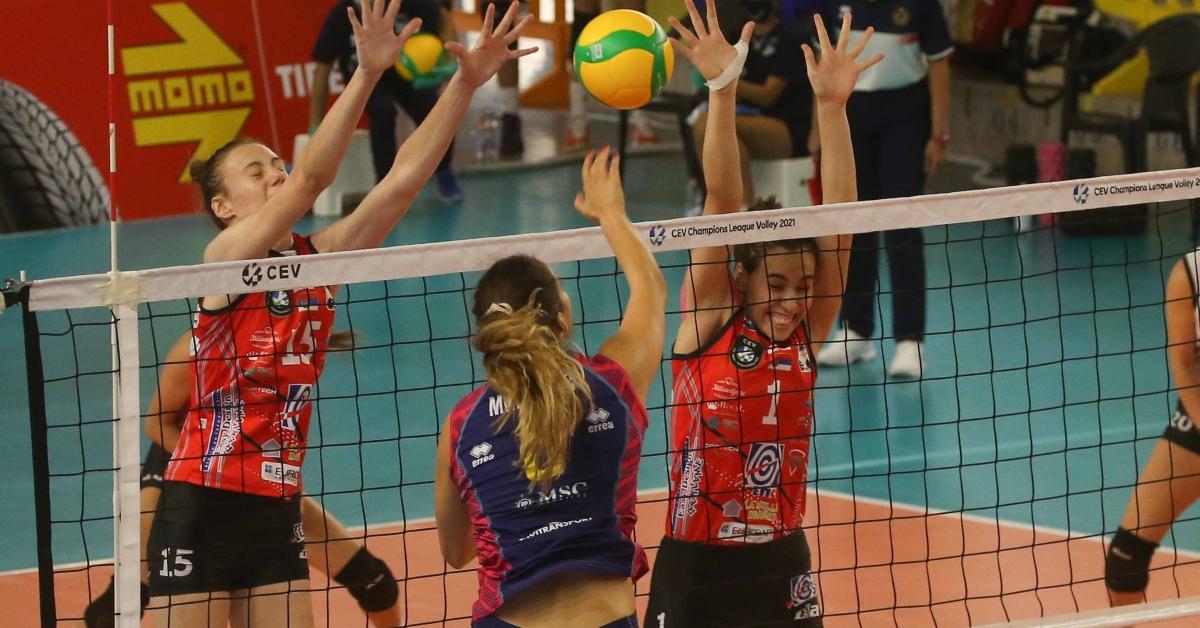 A Women's Volleyball Champions League game in 2020.