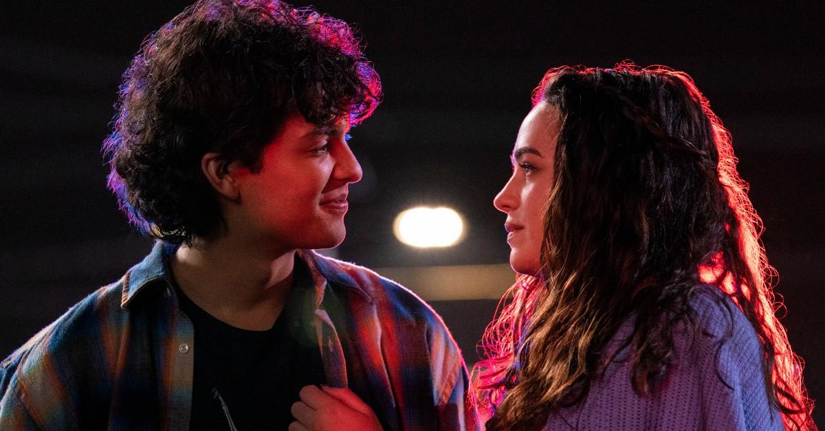 (L to R) Xolo Maridueña as Miguel Diaz, Mary Mouser as Samantha LaRusso