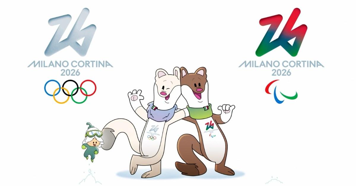 The 2026 Winter Olympic mascots, Tina and Milo, both stoats.