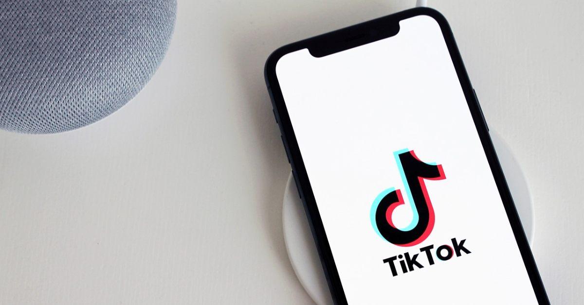 TikTok logo on a phone.