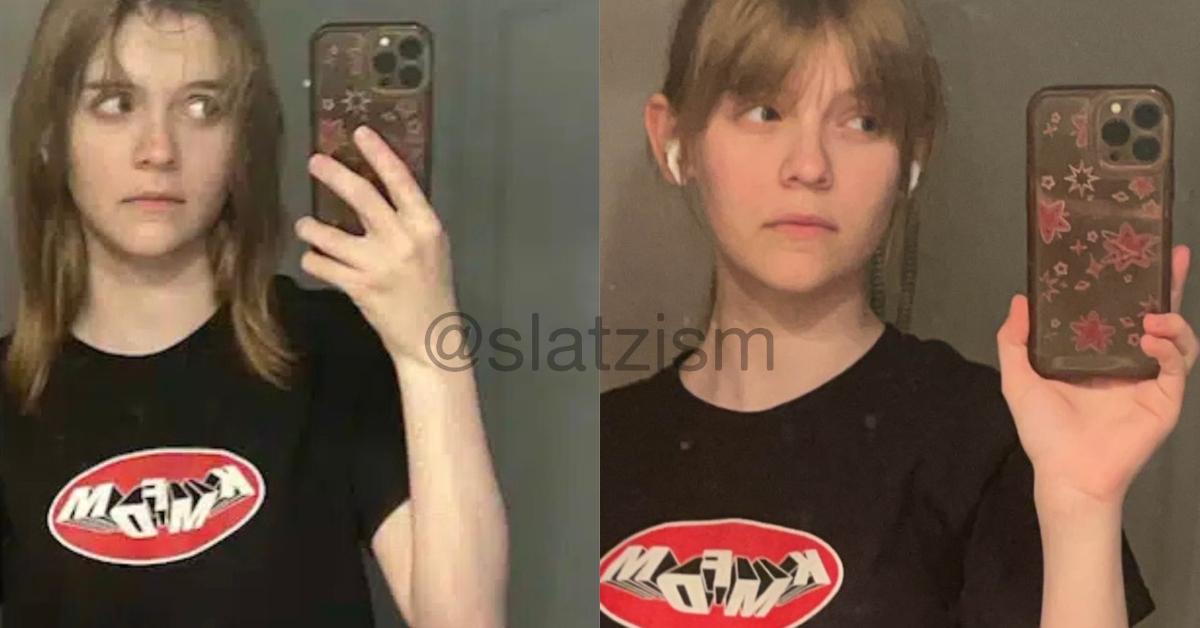 (L-R): Photo of Natalie Rupnow circulating online; Photo of Natalie Rupnow allegedly sent to her boyfriend