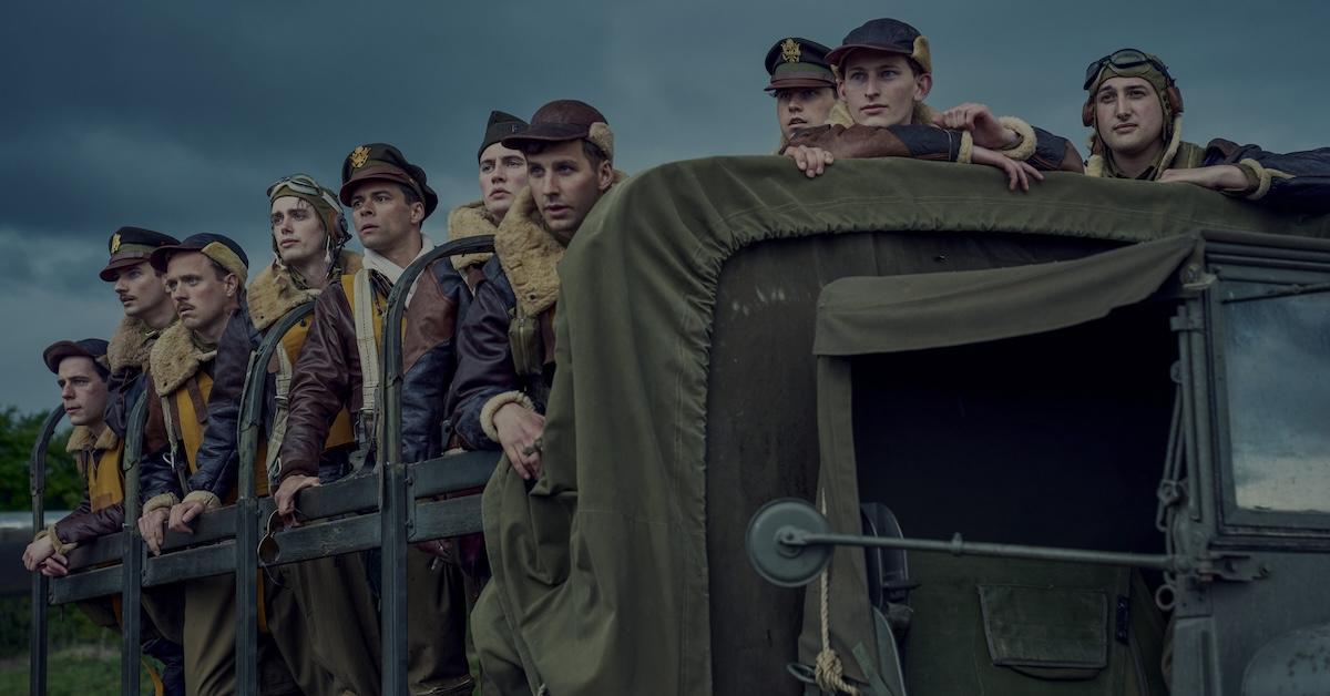 Members of the 100th in the back of a truck in 'Masters of the Air'