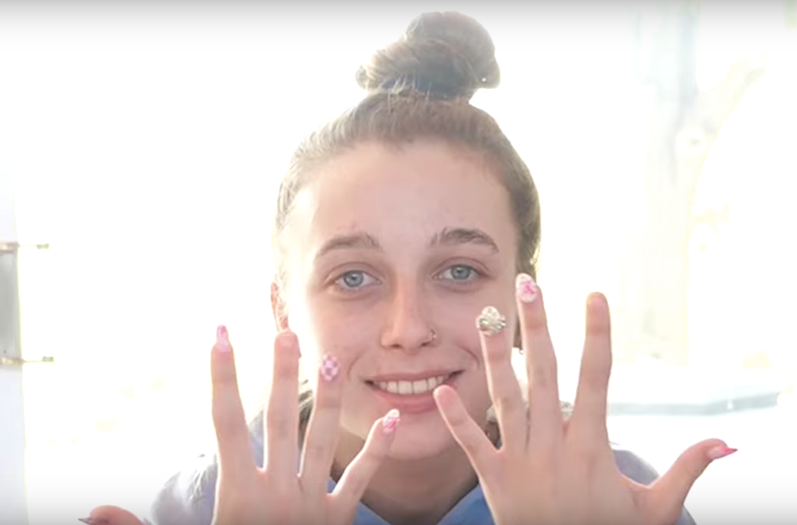 Emma Chamberlain's Milk Bubble Manicure Is Just Too Cute — See Photos
