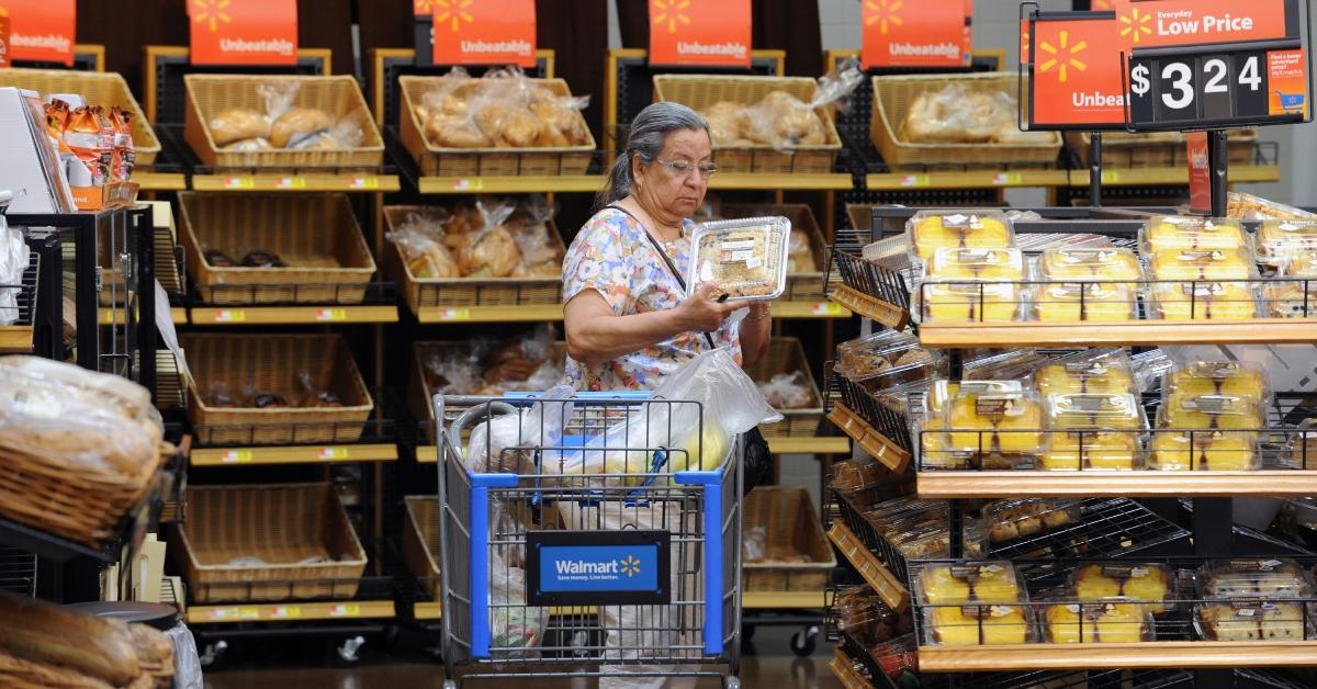  Customer shopping at Walmart bakery.