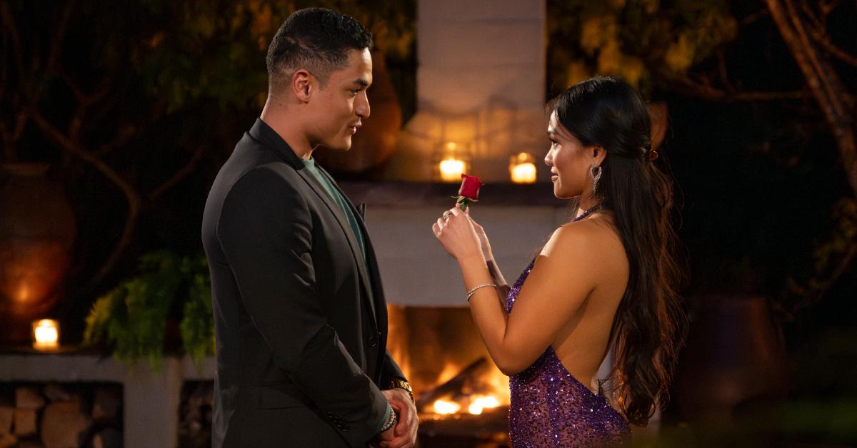 Jenn gives Marcus a rose during a rose ceremony on 'The Bachelorette.'