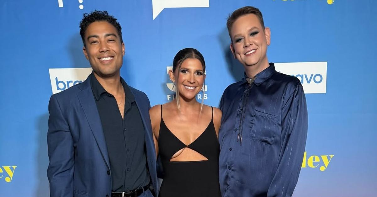 Jason, Janet, and Jared on a Bravo red carpet for The Valley