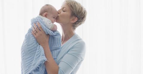 A photo of a mom and her baby