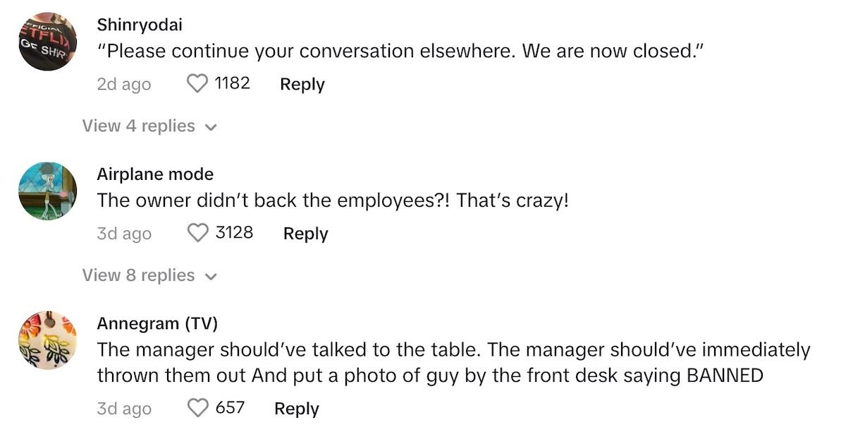 Commenters react to the owners not backing the employees