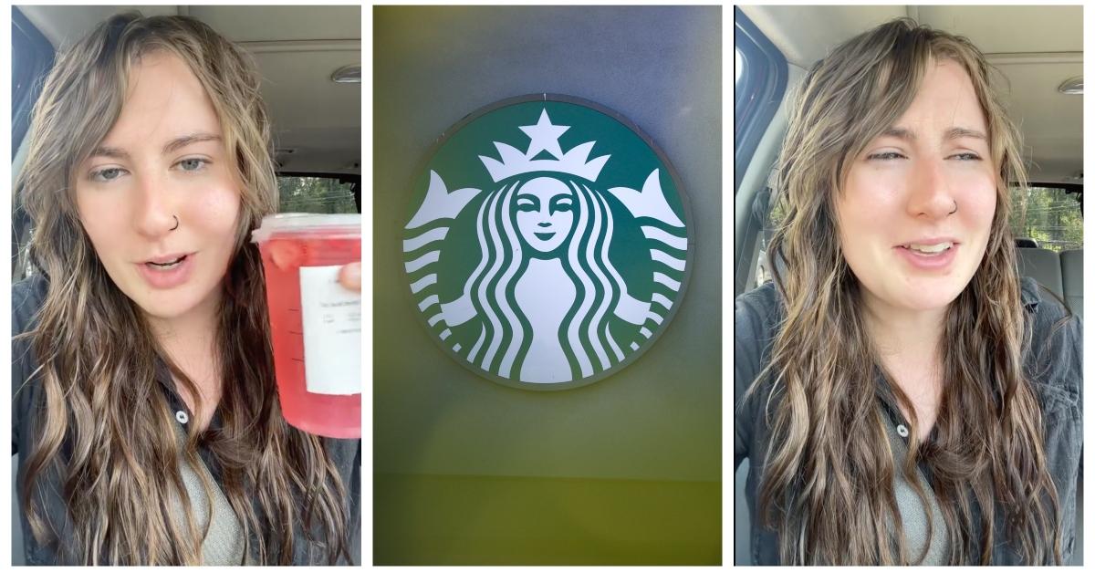 A customer describes how a Starbucks barista didn't complete her drink order when their shift ended.