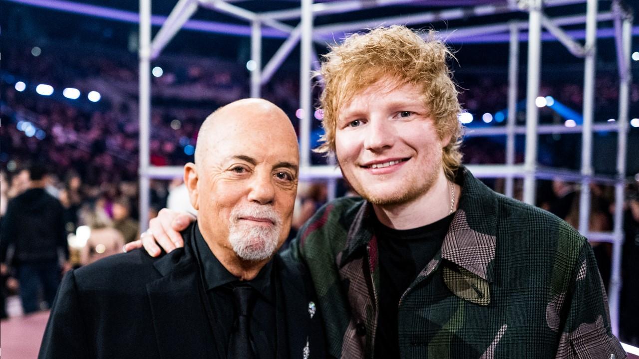 Billy Joel and Ed Sheeran at the 66th Grammy Awards on Feb. 4, 2024  