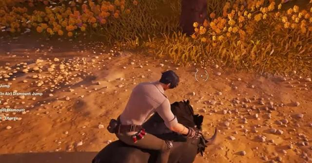 A player petting a boar in ‘Fortnite’.
