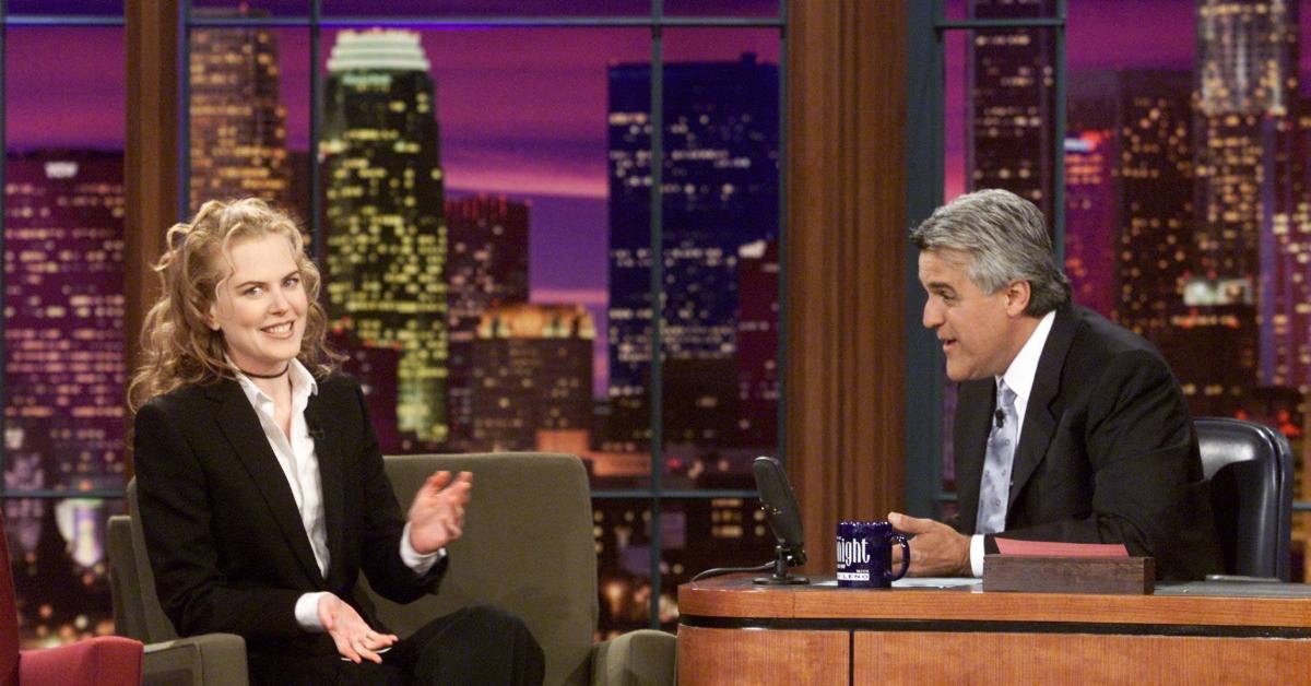 (l-r): Nicole Kidman and Jay Leno on 'The Tonight Show'