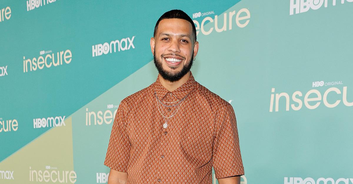 Sarunas Jackson on the 'Insecure' red carpet. 