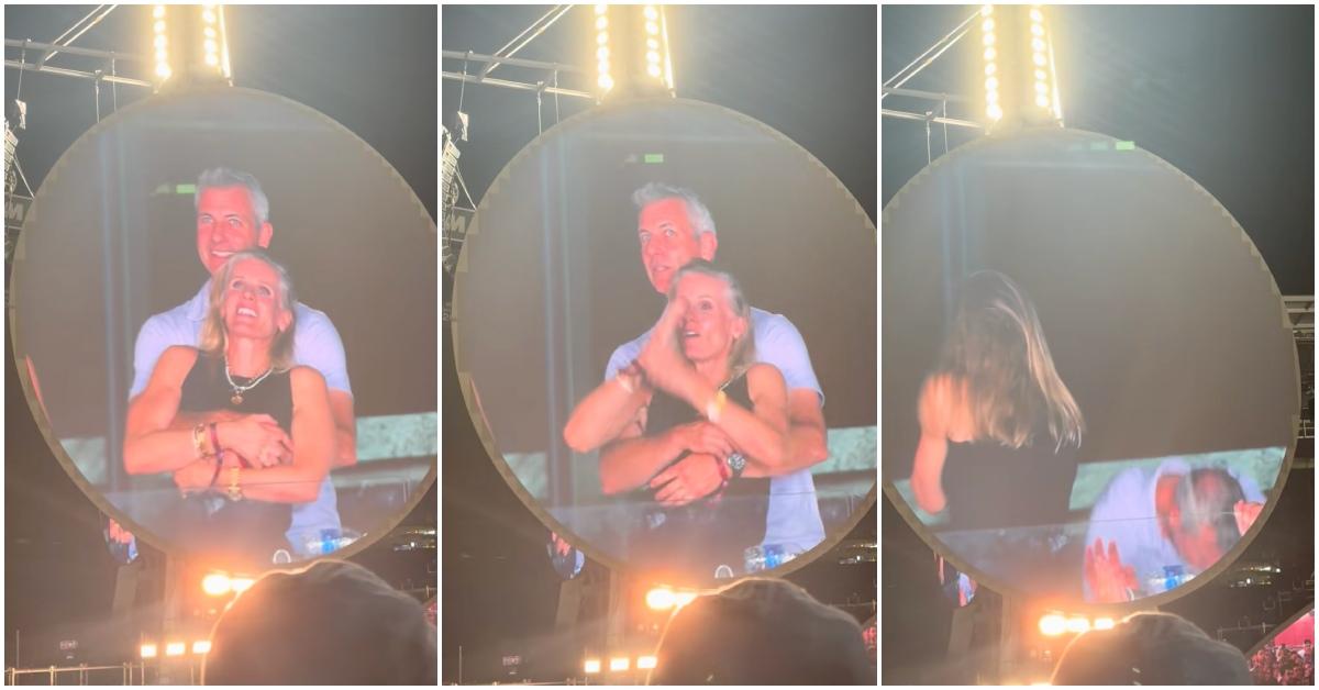 Couple caught having an affair on kiss cam at Coldplay concert.