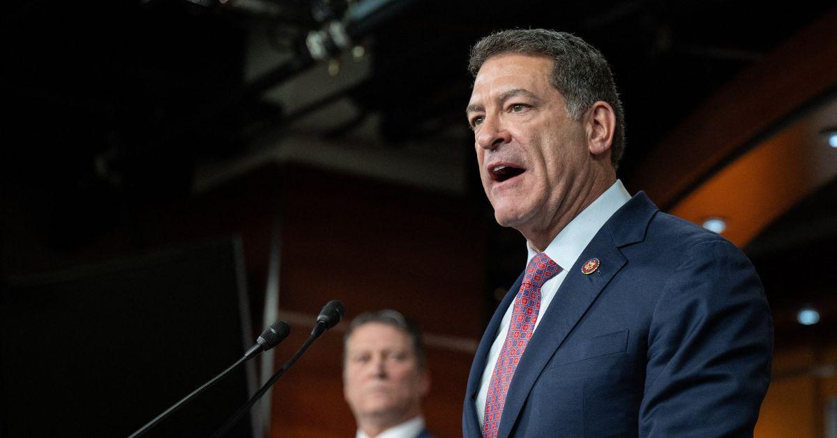 Mark Green speaking at a press conference.