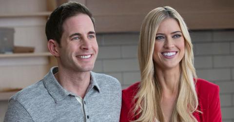christina in red blazer, tarek in gray shirt (Photo by Aaron Rapoport/Corbis/Getty Images)