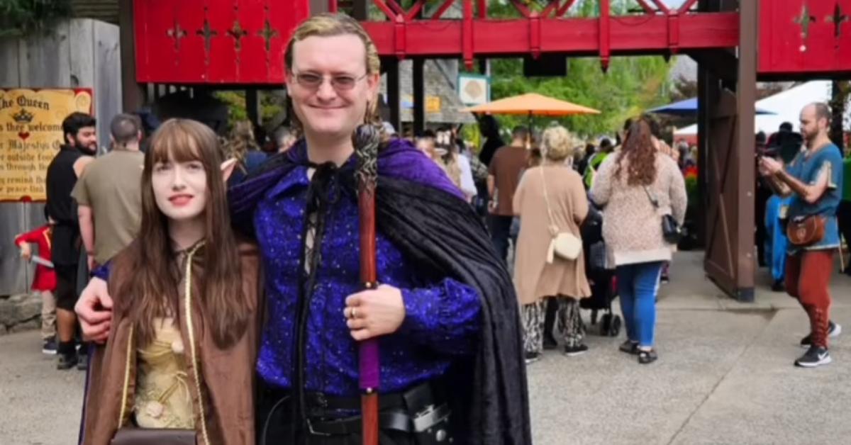 'Love on the Spectrum' star James B. Jones and his girlfriend, Shelley Wolfe, at the New York Renaissance Fair