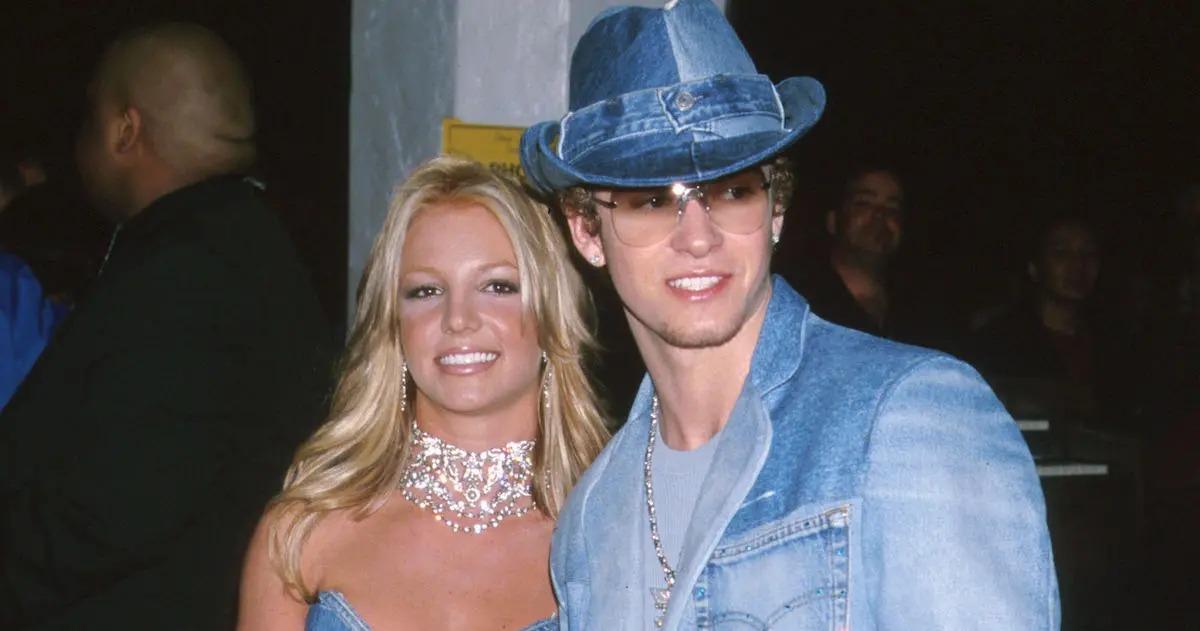 justin and britney denim outfit