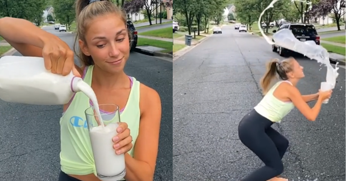 Girl Milk Challenge