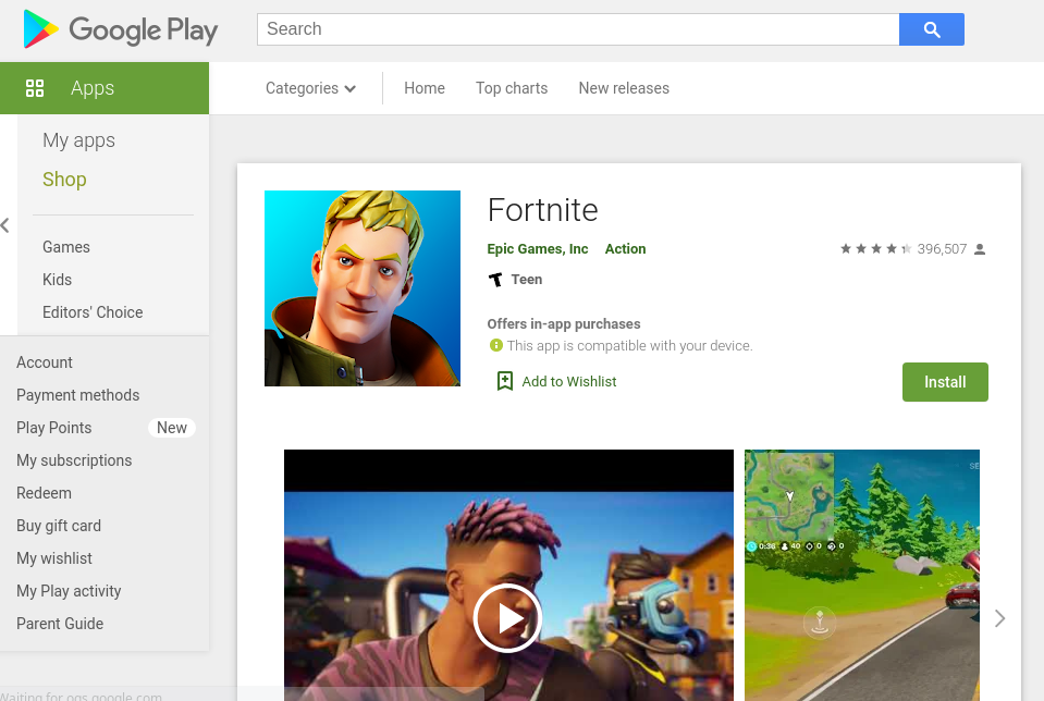 Почему fortnite нет в app store