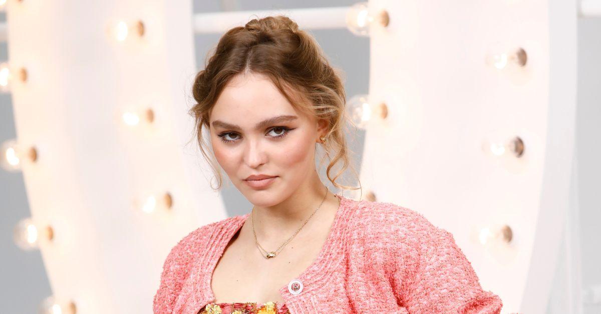 Lily-Rose Depp at the Chanel Womenswear Spring Summer 2021 at Grand Palais on Oct. 6, 2020