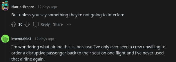 Comments on viral post about flier who was mocked for buying empty seat to keep empty.