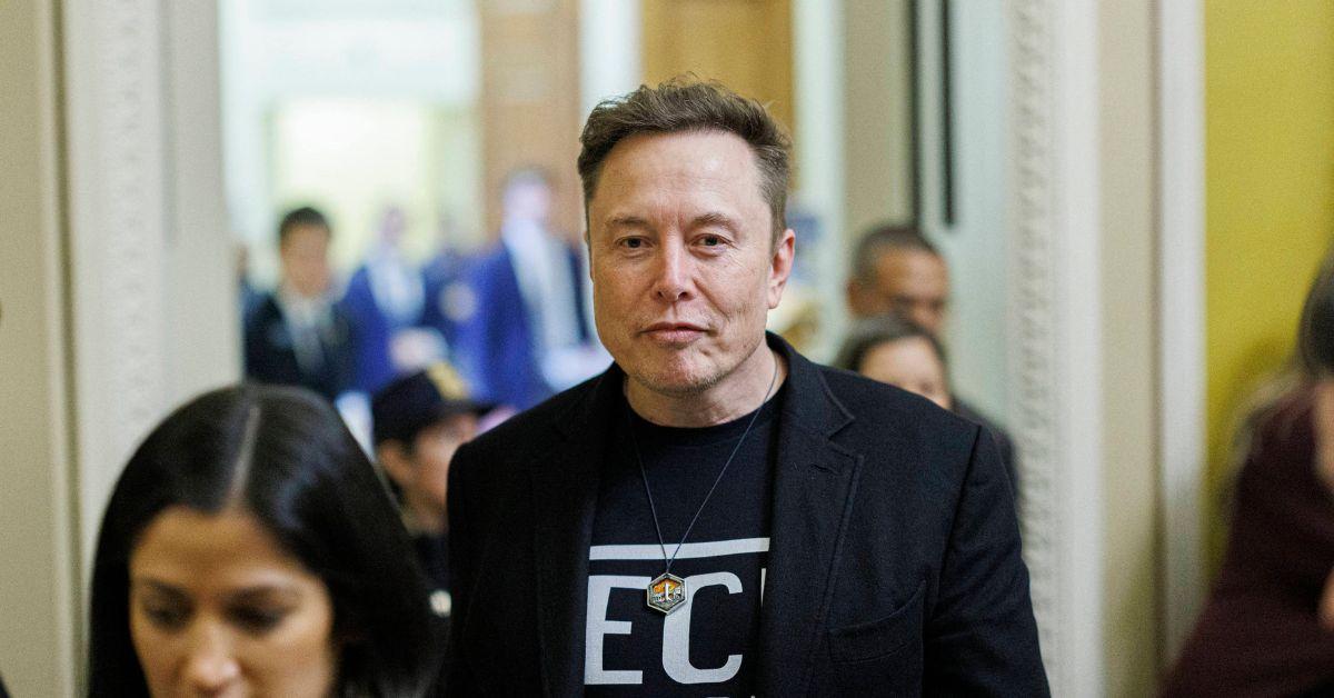 Elon Musk going to a meeting with Senate Republicans.