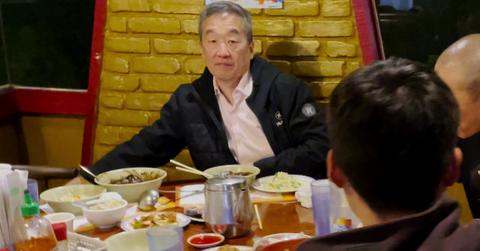 Robert Shinn eats dinner